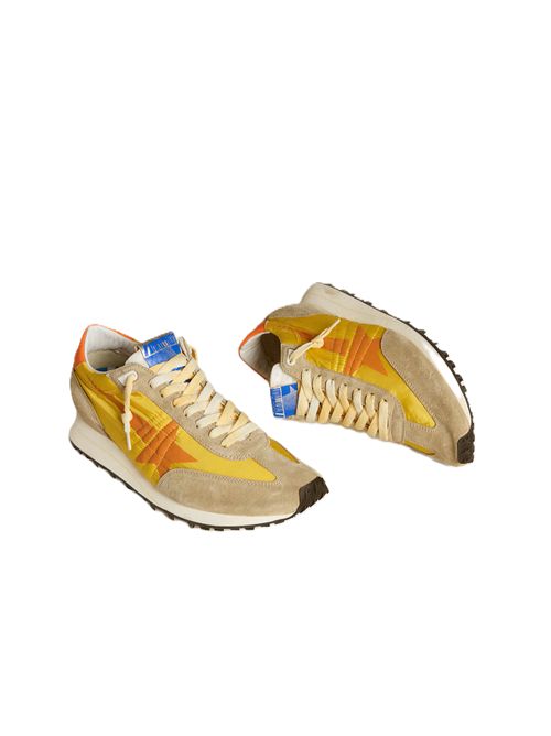 Golden Goose Marathon Uomo con tomaia in nylon di colore giallo e stella arancione Golden Goose | GMF00683F00546282542
